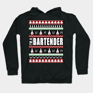 ugly christmas I'm a bartender Hoodie